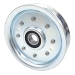 Flat Idler Pulley - 4'' Flat Dia. - 5/8'' Bore - Steel